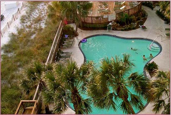 Edgewater Lagoon Pool from the 5th Floor