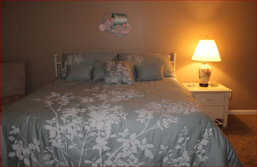 The 2nd guestroom also includes a private bath, HDTV and king sized bed.